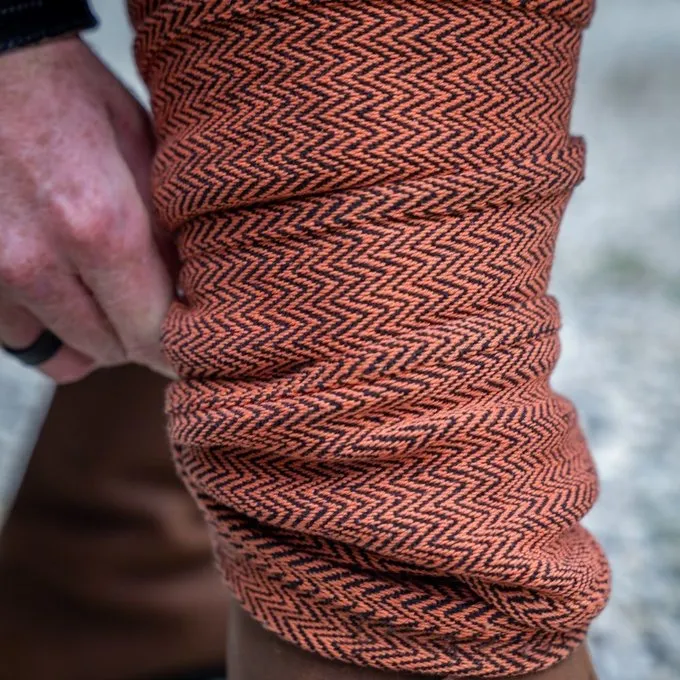 Leonardo Carbone Viking Winingas Herringbone Motiv Frode, Orange - Billede 4