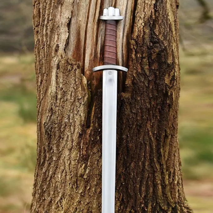 Ulfberth Vikinge-sværd Med Fliget Knæk Kampklar, Lang - Billede 2