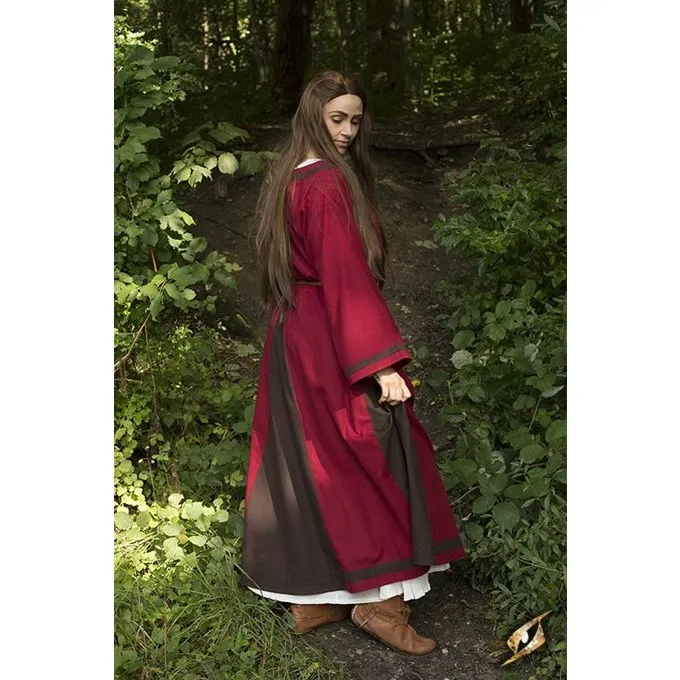 Epic Armoury Vikingekjole Astrid, Rød/brun - Billede 3