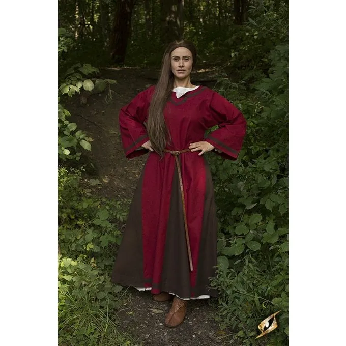 Epic Armoury Vikingekjole Astrid, Rød/brun - Billede 4