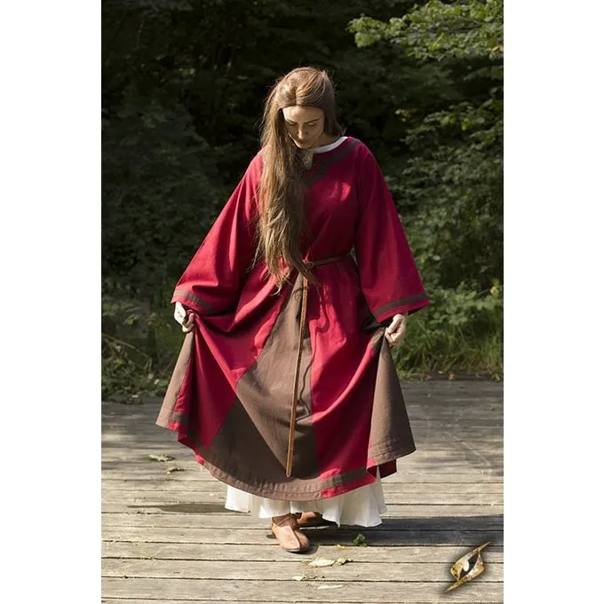 Epic Armoury Vikingekjole Astrid, Rød/brun - Billede 5