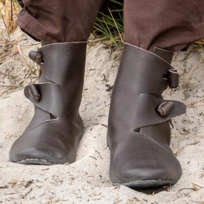 Epic Armoury Vikingesko Jorvik Med Gummisål, Brun - Billede 2