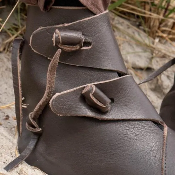 Epic Armoury Vikingesko Jorvik Med Gummisål, Brun - Billede 3