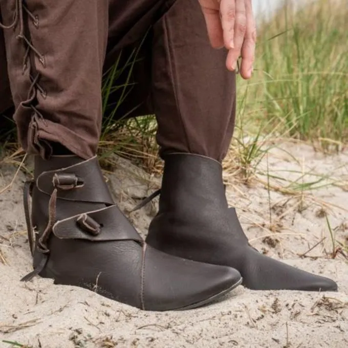 Epic Armoury Vikingesko Jorvik Med Gummisål, Brun