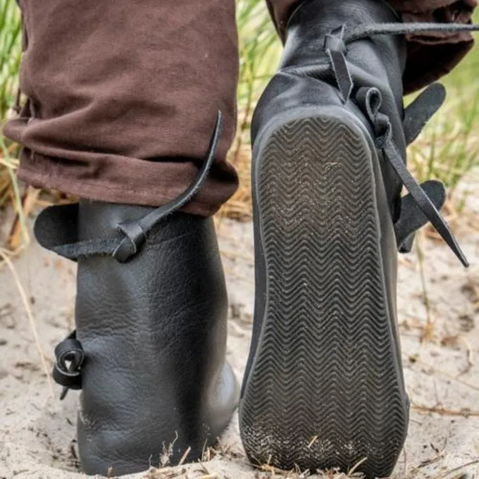 Epic Armoury Vikingesko Jorvik Med Gummisål, Sort - Billede 3