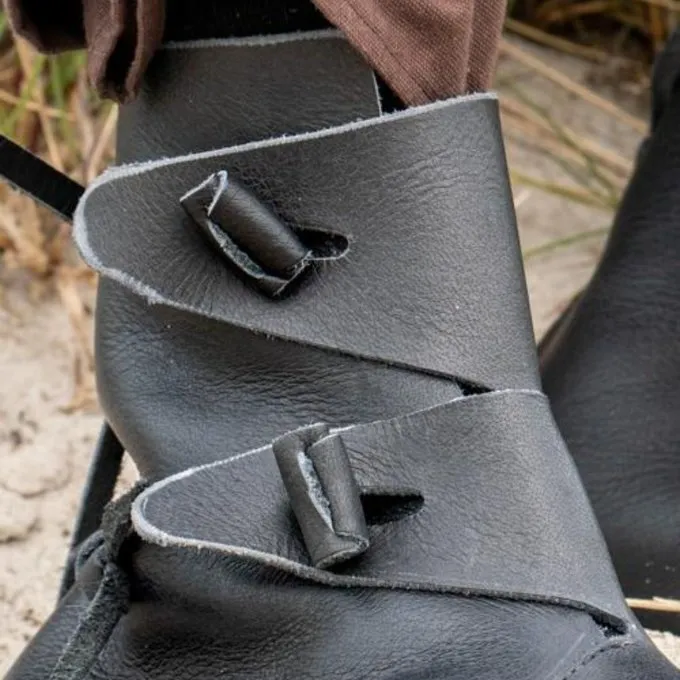 Epic Armoury Vikingesko Jorvik Med Gummisål, Sort - Billede 5