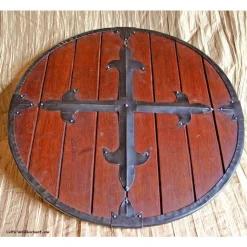 Deepeeka Wooden Runde Skjold Med Kors