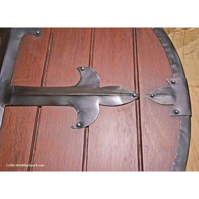 Deepeeka Wooden Runde Skjold Med Kors - Billede 5