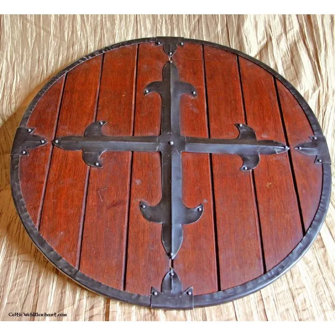 Deepeeka Wooden Runde Skjold Med Kors